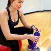 AeroBottle Primus Crystal Water Bottle/Protein Shaker Cup - Wide Mouth, Leak-Proof Screw Cap Design with Loop for Fitness Sports and Outdoors, 32 oz - Blue view 3