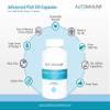 Omega 3 Fish Oil Capsules EPA/DHA Supplement. High Strength (2000mg Omega Oil per Serving). Free of Mercury and Toxins. From Sustainably Sourced Wild Fish. 60 Advanced Fish Oil Capsules view 4