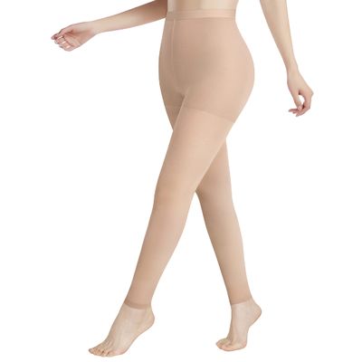 DCCDU Compression Pantyhose for Women & Men, Medical Gradient Footless Compression Support Pantyhose Firm Support 20-30 mmHg Treatment Swelling, Varicose Veins, Edema(UP Grade) (Footless Beige, XL)