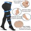 DCCDU Medical Compression Pantyhose for Women Support 20-30 mmHg Treatment Swelling, Edema Varicose Veins Waist high Compression Stockings, Close Toe Black, Large view 4