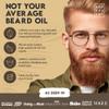 Grounded Bottle 'O' Beard Oil - 50ml Large | 100% Natural Rum Punch Essential Oil Scent | Premium Caffeinated Growth & Conditioning For Thicker, Softer & Stronger Looking Hair | Serum Kit For Men view 4