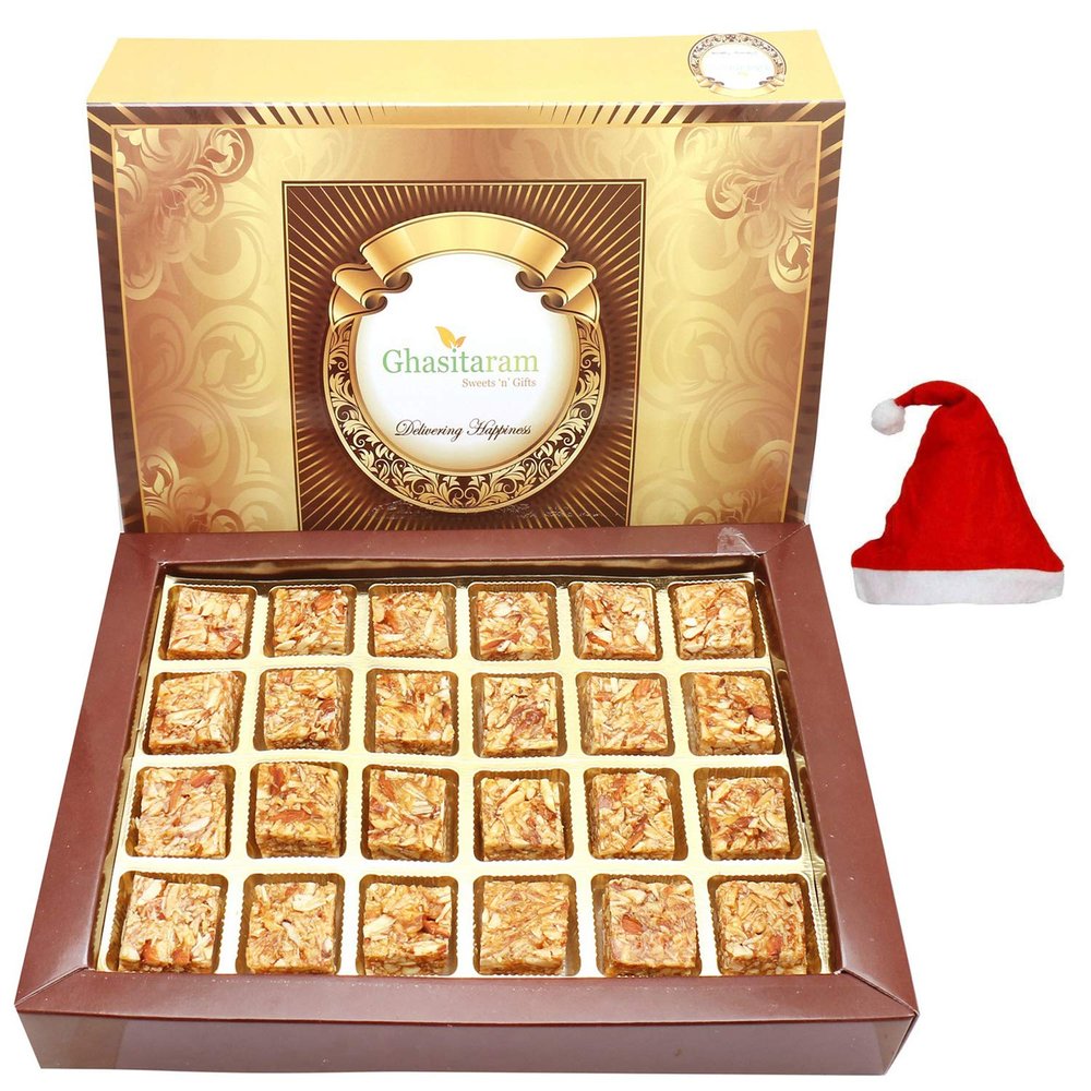 Ghasitaram Gifts Christmas Gifts - Roasted Almond Bites 24 pcs Box