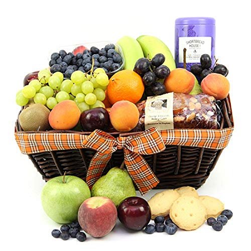 Baker Treat Fruit Basket - Fruit Gift Baskets and Gift Hampers with Next Day UK delivery with Personal Message attached