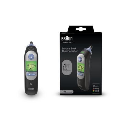 Braun ThermoScan 7 Ear Thermometer with Age Precision - Black Edition, IRT6520B