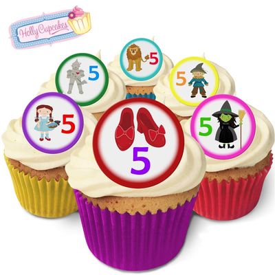 24 Fabulous Pre-Cut Edible Wafer Cake Toppers: Wizard of Oz 5th Birthday