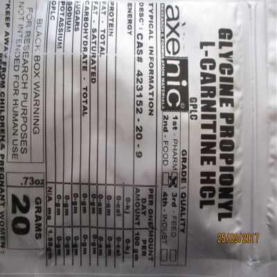 20 Grams Glycine Propionyl L-Carnitine HCl Powder
