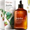 Gya Labs Organic Jojoba Carrier Oil for Skin - 100% Pure Natural Jojoba Oil Organic Unrefined - Jojoba Oil for Hair, Body, Ear Stretch, Nails, Makeup Remover & Facial Moisturizer (100ml) view 1
