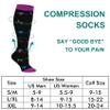 Double Couple 3 Pairs Compression Socks for Women Men 20-30mmhg Knee High Stocking for Sports Running Travel Nurses, Multicoloured 1, Large-X-Large view 2