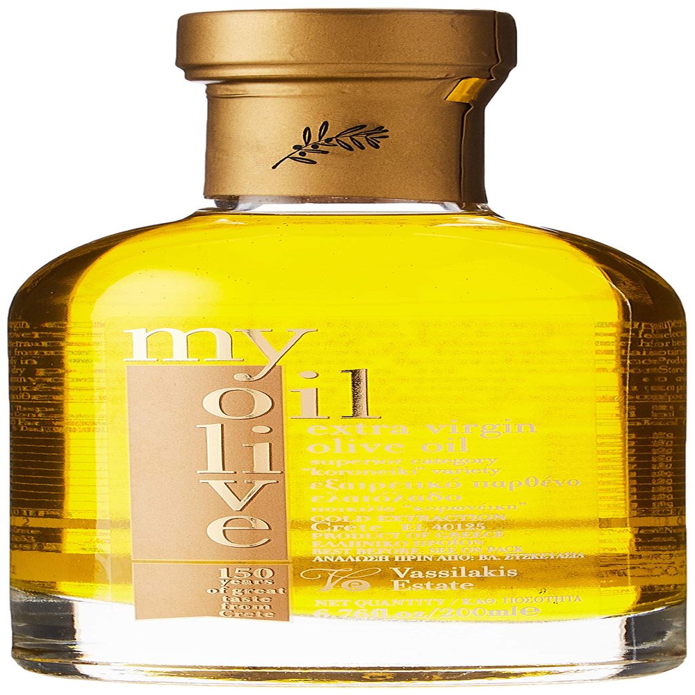My Olive Oil  Cretan Extra Virgin Olive Oil by Vassilakis Estate  100% Greek Cold-Pressed EVOO in Glass Bottle  200ml
