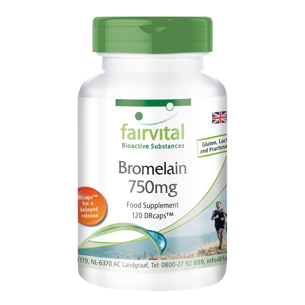 Fairvital | Bromelain 750mg - HIGH Dosage - Vegan - 120 Capsules - Pineapple Enzyme