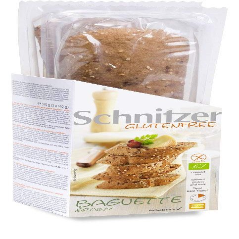 Schnitzer GLUTENFREE Bio Baguette Grainy 5 x 320 g Boxes