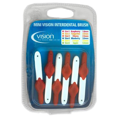Mini Vision Cherry 2.5mm Brush - Pack of 6 Brushes