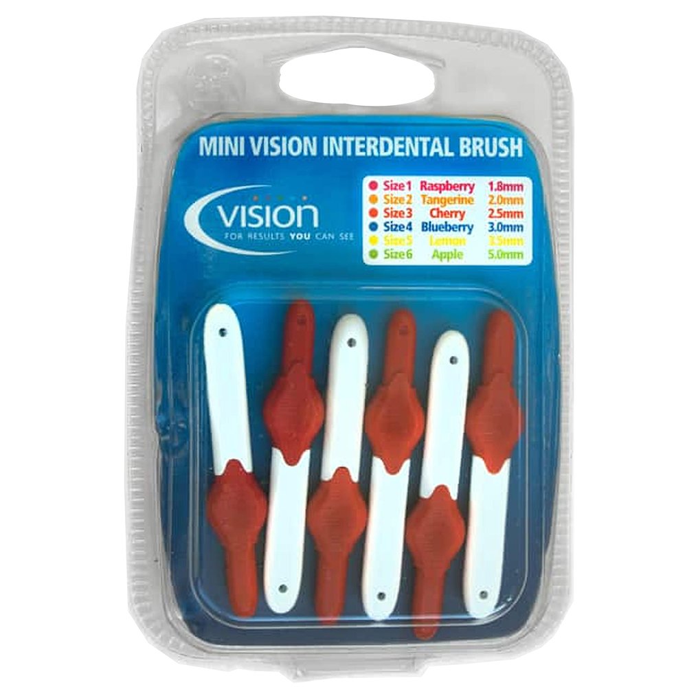 Mini Vision Cherry 2.5mm Brush - Pack of 6 Brushes
