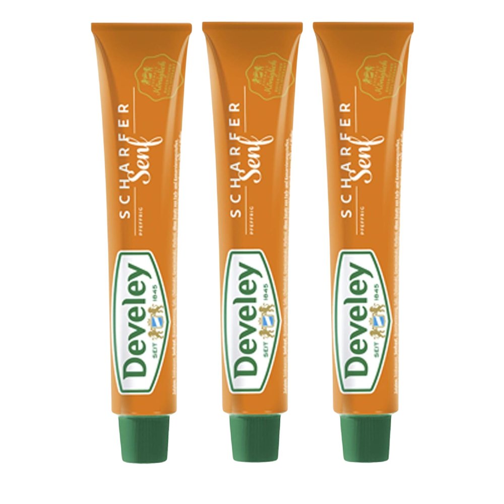 Develey Hot Mustard 3 x 100 ml, Develey / Germany