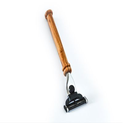 D.O.M. K2 Wet Razor with Elegant Handle Made of Natural Olive Wood "M3" (with Gift Box)