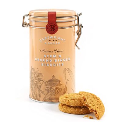 Cartwright & Butler | Stem Ginger Biscuits In Tin - Birthday Treats, Thank You Gift, Thinking of You, Father's Day Gift, Mother's Day Gift