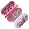 Onwon 2-in-1 Glasses Case Len Case & Eye Glasses Double Layer Storage Case with Mirror - Fresh Creative Double Sided Portable Design Perfect for Home, Office and Travel (Red) view 1