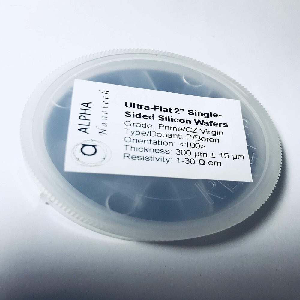 Alpha Nanotech Prime-Grade Silicon Wafer (2 Inches /50.8 mm) (Qty: 10 pcs)