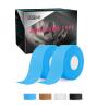 SOONGO Zinc Oxide Tape 2.5cm x 10m Blue 2 Rolls Sports Strapping Athletic Tape Inelastic Provide Maximum Support Fixed Joint Good Viscosity Hypoallergenic view 1