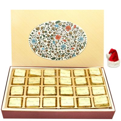 Ghasitaram Gifts Christmas Gifts Eco 4 Part Print 24 Pcs Sugarfree Chocolates Box