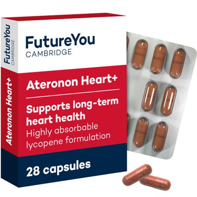 Ateronon Heart+ Health Capsules  28x Heart Capsules with Lycopene & Vitamin B  The Original Tomato Pill  28 Day Supply  Heart Vitamins by FutureYou Cambridge