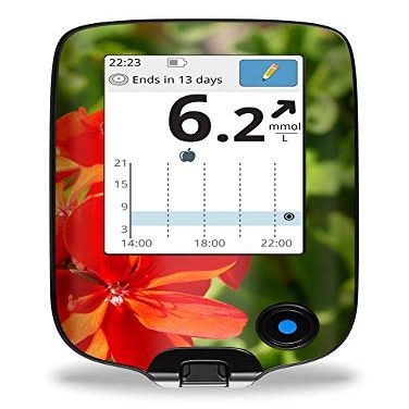 Red Flower - Sticker Skin for Freestyle Libre Reader
