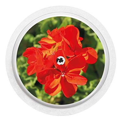 2X Flower Red - Sticker Skin for Freestyle Libre Sensor