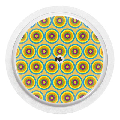 2X Spirals - Sticker Skin for Freestyle Libre Sensor Color Gelb