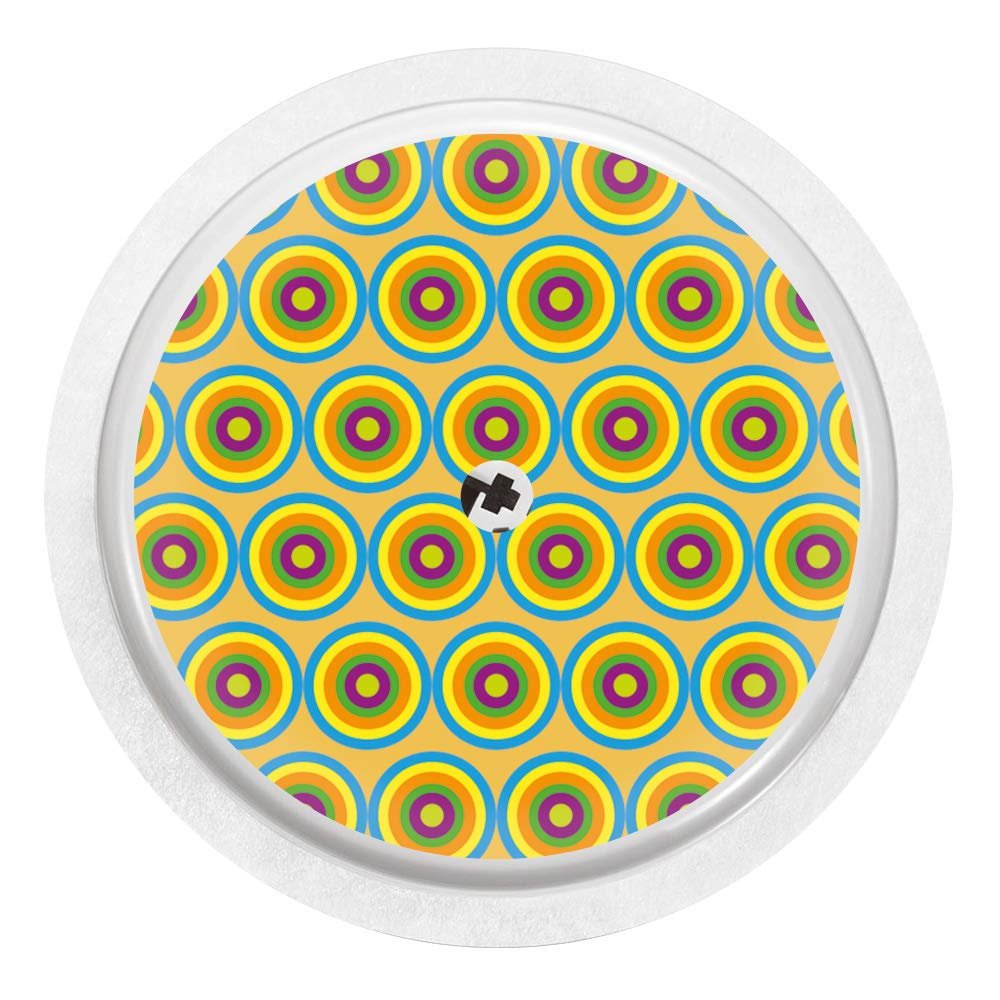 2X Spirals - Sticker Skin for Freestyle Libre Sensor Color Gelb
