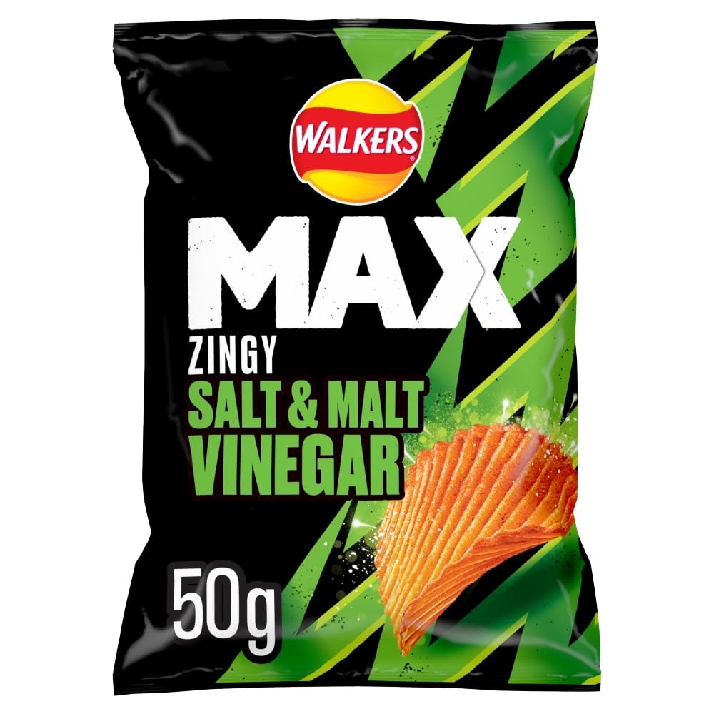 Walkers Max 24xSalt & Malt Vinegar 50G (Case 24)