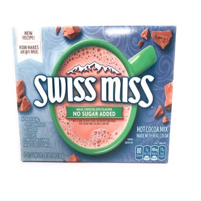 Swiss Miss Hot Cocoa Mix - Milk Chocolate - No Sugar Added - 8 Envelopes (165 Grams)