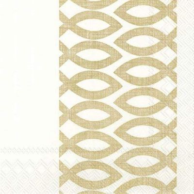 20 Ihr Napkins Fish Gold, 33x3cm, Confirmation, Communion