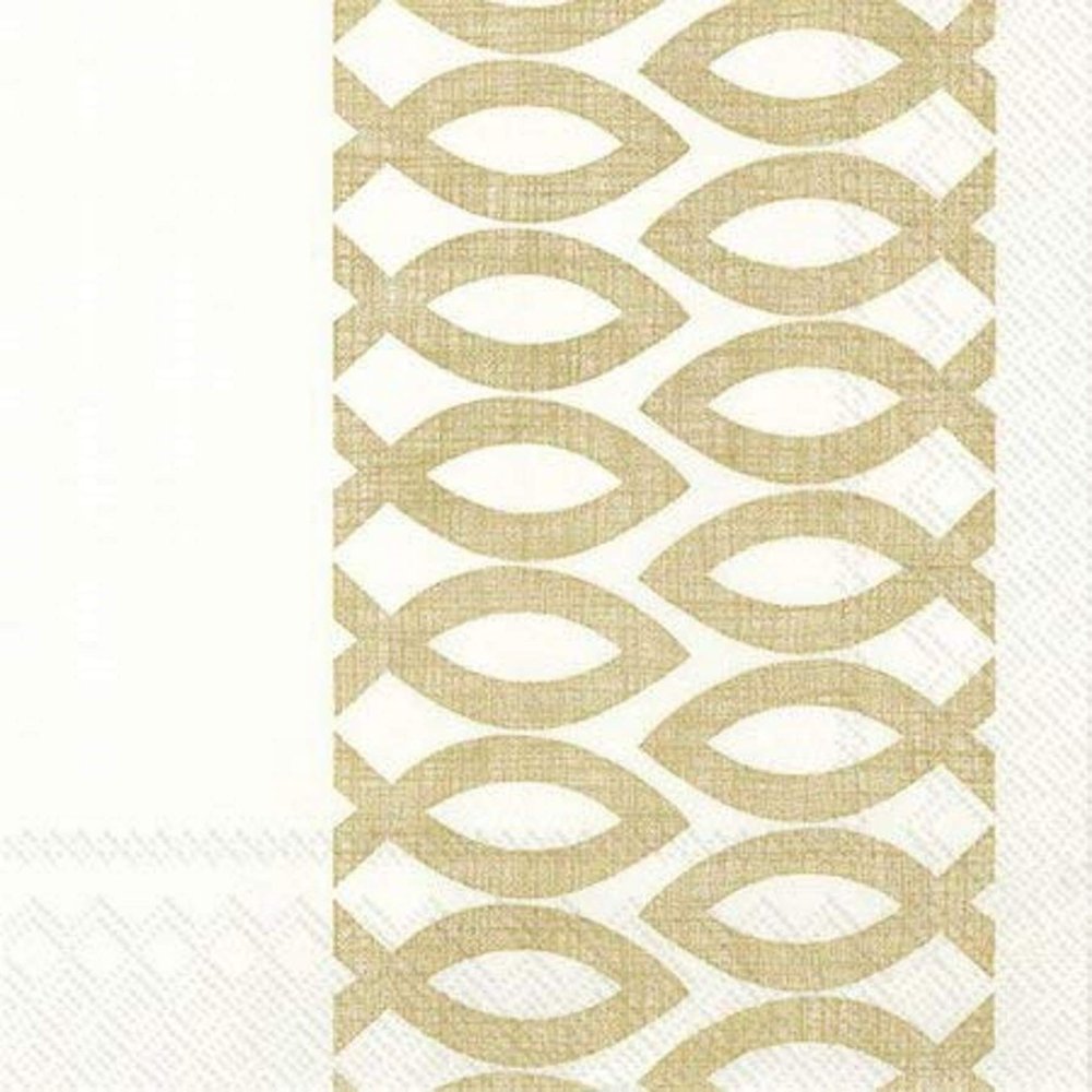 20 Ihr Napkins Fish Gold, 33x3cm, Confirmation, Communion