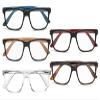 Eyekepper 5 Pairs Reading Glasses Classic Rectangular Frame Mens Womens Spring Hinges (One for Each Color, 1.25) view 2