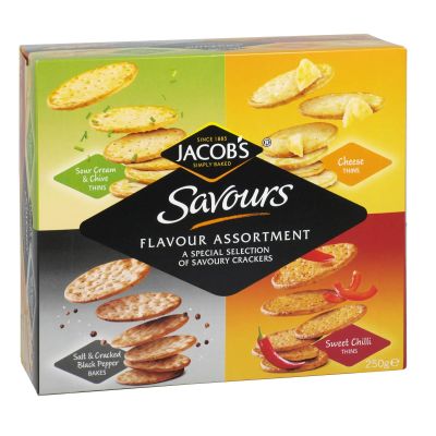 Jacob's Savours Flavour Crackers Assortment 250 g