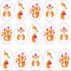 15 x 2 inch cupcake toppers love heart foxes edible icing view 1