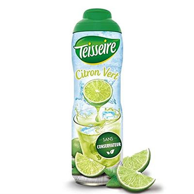 TEISSEIRE - Lime Syrup 600 ml - Pack of 4 - Sold in Packs