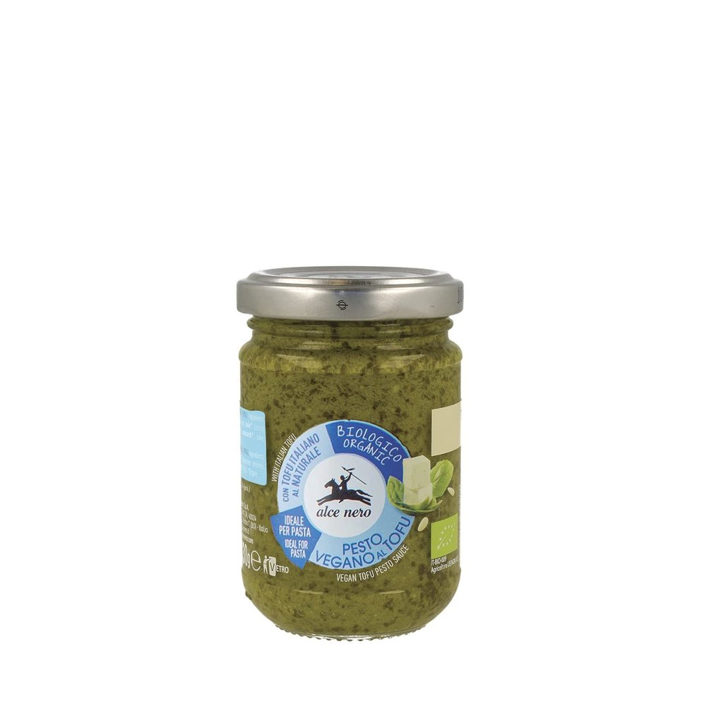 Basil tofu with Vegan tofu BIO 130 g - ALCE NERO