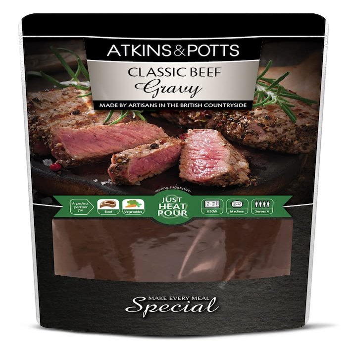Atkins & Potts Classic Beef Gravy, 350g