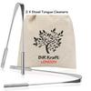 2 x Stainless Steel Tongue Scraper | Naturally Anti-Microbial Bad Breath Fight | BiR Kraft (2) view 2