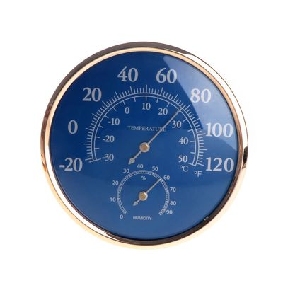 Dchaochao Large Round Thermometer Hygrometer,Temperature Humidity Monitor Meter Gauge Blue -30C ~ 50C