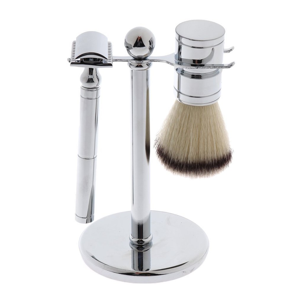 Backbayia Manual Shaving Brush Kit for Men Barber Hair Salon