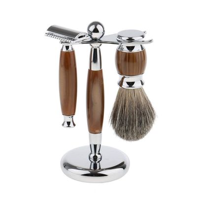 Backbayia Shaving Brush Stand Holder Stainless Steel for Men Barber Salon