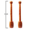 2 Pack Italian Olive Wood Honey Dipper Sticks 6,5 Inch Wooden Syrup Dippers Honeycomb Sticks Perfect for Drizzling Honey - Maple Syrup - Chocolate - Caramel - Honey Spoons view 2