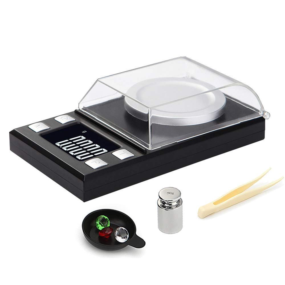 ANLIN High Precision 50g/0.001g Electronic Jewelry Lab Scales Diamond Gold Germ Medicinal Pocket Digital Milligram Scale Balance