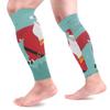 EZIOLY Vintage Merry Christmas Santaman Sports Calf Compression Sleeves Leg Compression Socks Calf Guard for Running, Cycling, Maternity, Travel, Nurses view 1