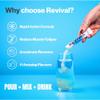 Revival Rapid Rehydration, Electrolytes Powder - High Strength Vitamin C, B1, B3, B5, B12 Supplement Sachet Drink, Effervescent Electrolyte Hydration Tablets - 6 Pack Tropical Berry view 4