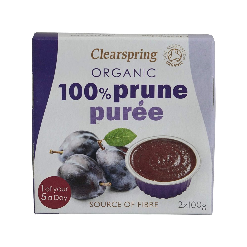 Clearspring Organic 100 Percent Prune Pure, 100 g, Pack of 6