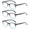 MODFANS Women Reading Glasses 1.5 3 Pair Stylish Ladies Readers with Comfort Spring Hinge Pattern Design for Fashion Women Reading Pouch Included view 1
