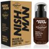Nishman Beard & Mustache Care Beard Oil for Men, 75 ml - All Natural Argan, Jojoba, Sweet Almond, Olive Oils - Softens, Smooths & Strengthens Growth Easy Comb view 1
